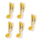 thumbnail image 4 of 5 piezas de música plástica cuaderno página clip de música accesorio de soporte amarillo, 4 of 5