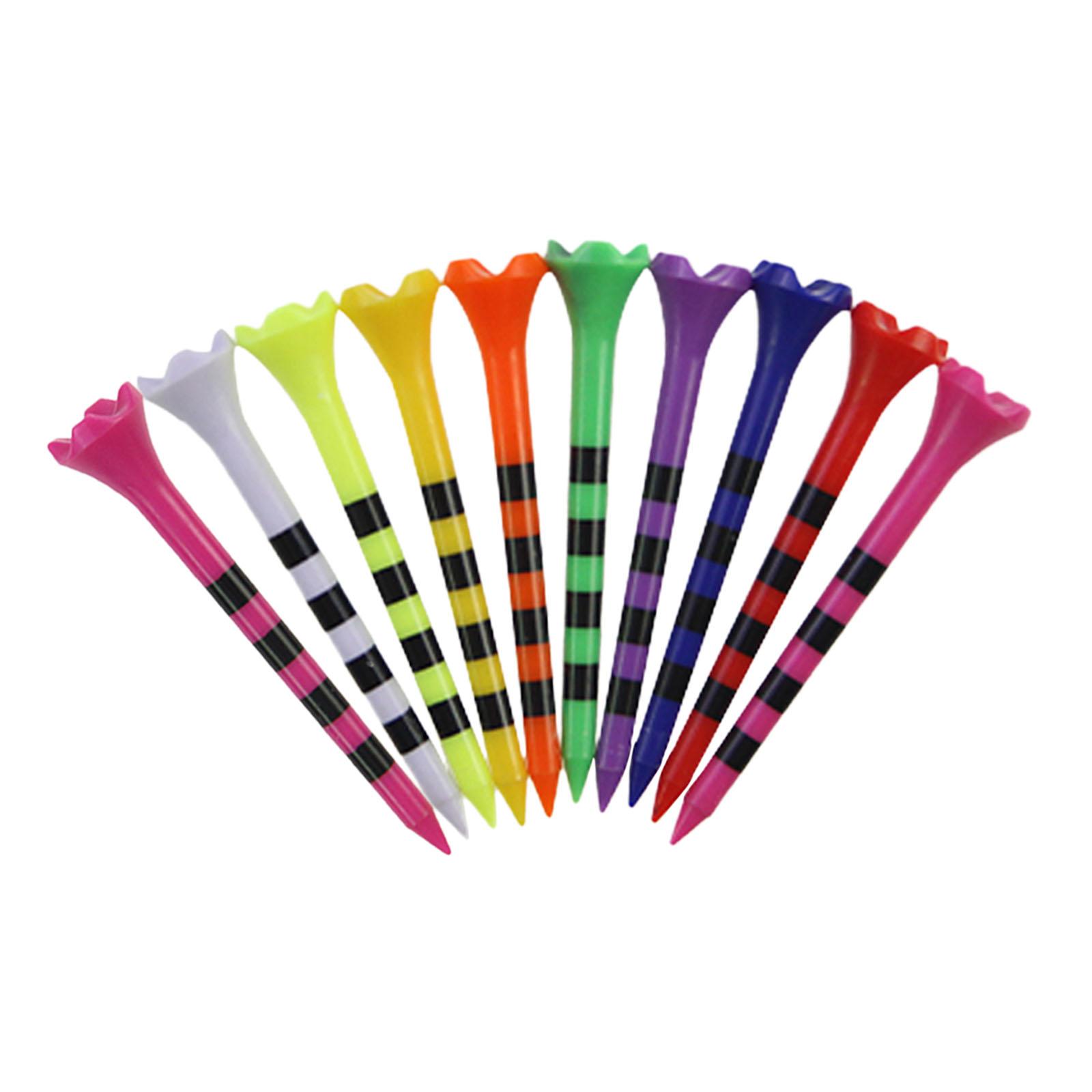 Magideal - 10 Uds. Tees De Golf Soporte Para Pelota De Golf Portátil Golpear Suministros De Práctica Duraderos Accesorios De Entrenamiento Para Golfistas Adultos 70Mm