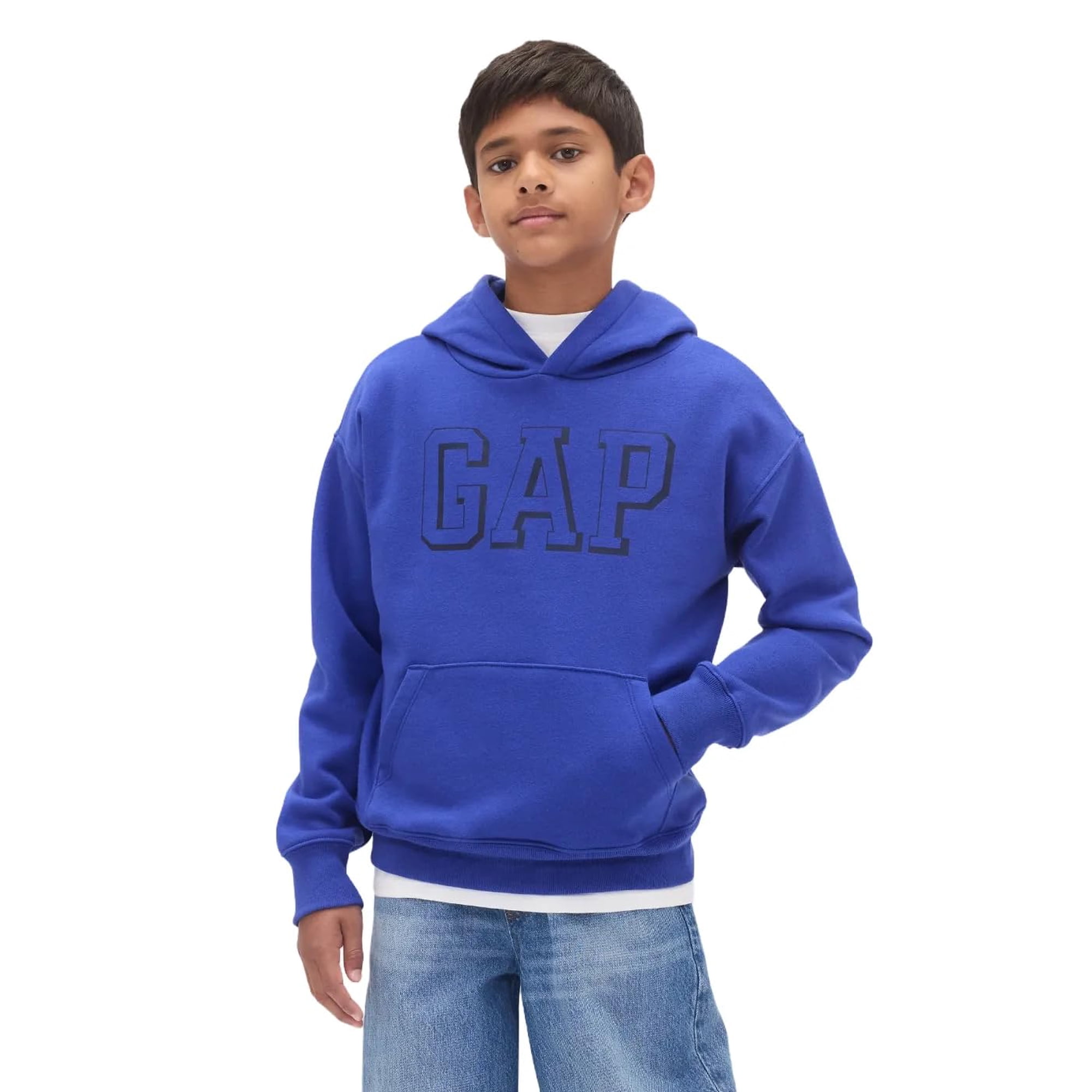 Sudadera Con Capucha Logo Gap Para Niños, Color Royal Gem, Talla L