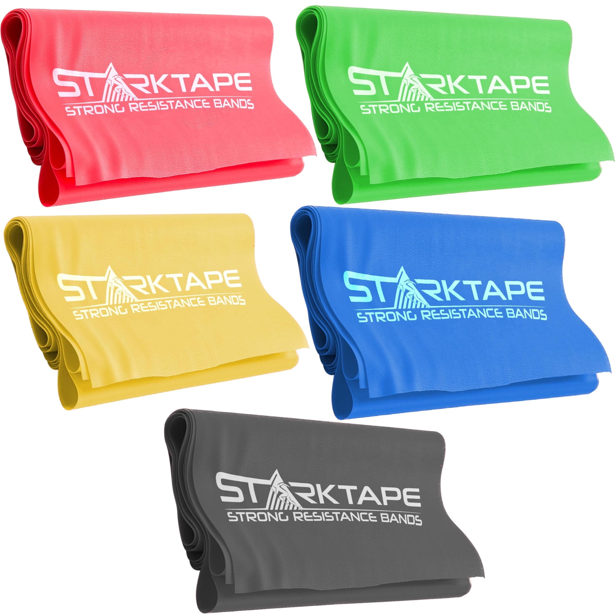Juego De Bandas De Resistencia Starktape Sin Látex, Paquete De 5 Unidades, Tpe