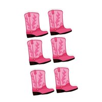 Bothyi - 6 Cajas De Flores Con Diseño De Botas De Vaquero Para Centro De Mesa De Interior, Color Rosa