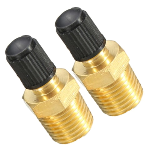 Magideal - Válvula De Llenado De Tanque De Aceite De Compresor Niquelado Doble, Reemplazo De Válvula Para Accesorios De Piezas De Automóviles M10