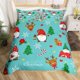 thumbnail image 1 of Xmas Bedding Sets Scandinavian Christmas Santa Gnomes Comforter Cover Snowing Santa Claus Bedding Sets for Kids Boys Girls Romantic Candlelight Quilt Cover 3 Pieces Queen Size, 1 of 4