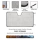 thumbnail image 2 of Halo Parasol para Parabrisas Delantero Protector Plegable, Visera Solar para Auto Bloquea Rayos UV Mantiene tu Vehículo Fresco 130cm*70cm, 2 of 6