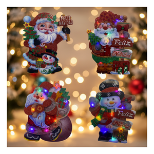 Genérico - Adorno Navideño Con Luces Decorativos Modelos Surtidos Navidad 2025
