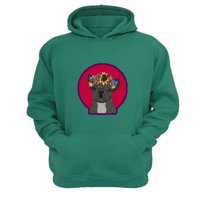 Genérico - Polerón Canguro Pug Corona Verde Aguamarina Talla M Unisex
