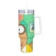 thumbnail image 2 of Arturo Vaso aislado de acero inoxidable con asa, diseño temático, regalo para familia, amigos y fans; incluye pajita y encaja en el portavasos estándar, 40 oz, 2 of 6