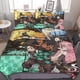 thumbnail image 1 of Juego de funda nórdica de microfibra con estampado 3D de Demon Slayer: Kimetsu No Yaiba, ligero, de 3 piezas, que incluye 1 funda nórdica y 2 fundas de almohada., 1 of 3
