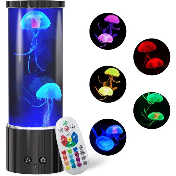 Lámpara de mesa KIKILIVE Jellyfish con control remoto de 17 colores