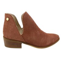 Botín Exs Abierto Cuero Marrón