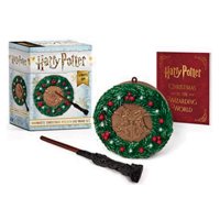 Running Press - Figura Harry Potter Hogwarts Christmas Wreath And Wand