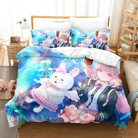 Danganronpa V3 Chiaki Nanami Bedding Set Duvet Cover Bed Set Quilt Cover Pillowcase Comforter Size Boys Adult Bed Sheets