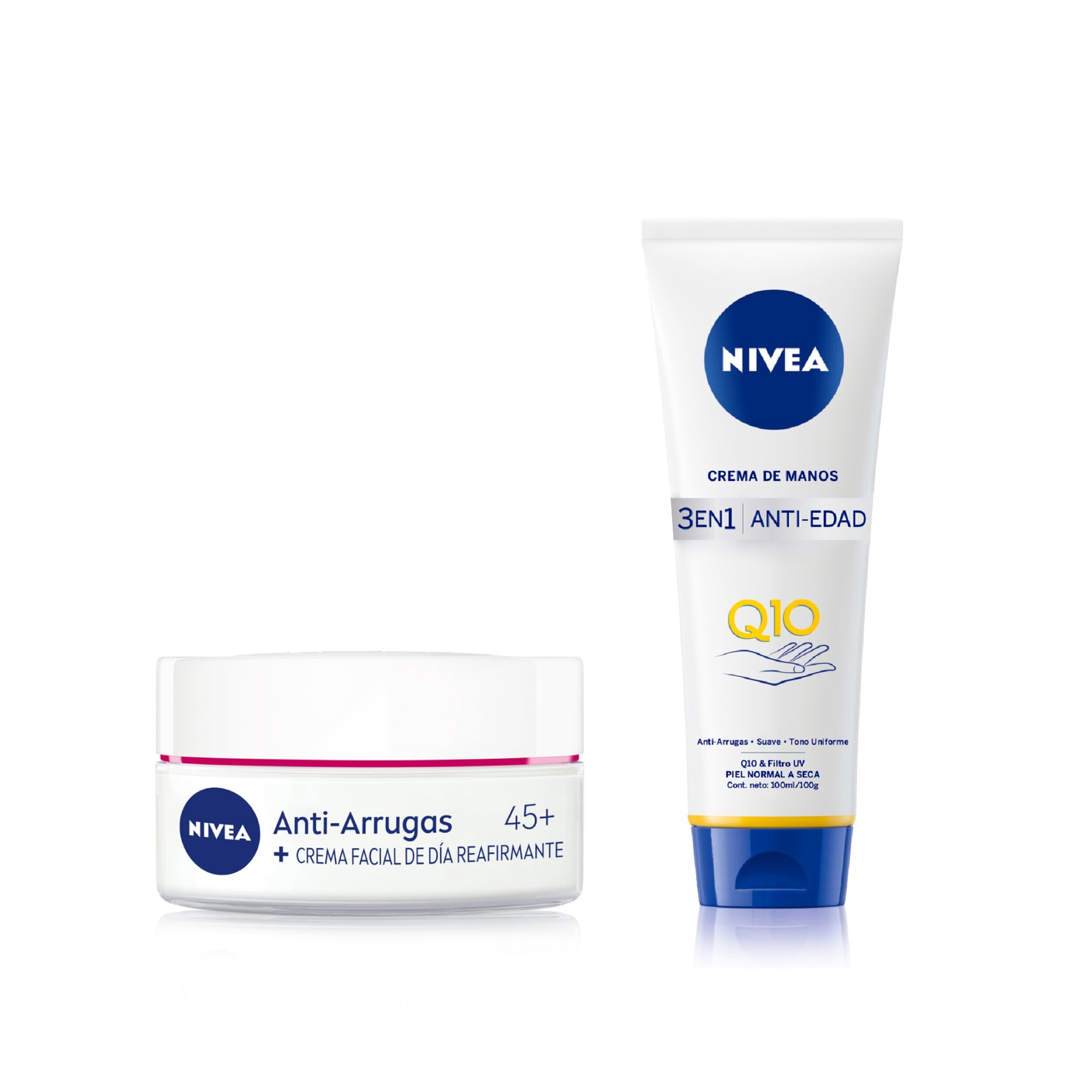 Pack Nivea Q10 Crema Facial Antiarrugas Reafirmante + Manos