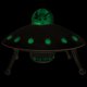 thumbnail image 2 of Toy Off the Wall Toys Alien UFO que brilla en la oscuridad con figura, 2 of 8