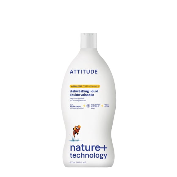 Jabón para platos ATTITUDE Citrus Zest 700 ml EWG Verified Vegan