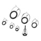 thumbnail image 2 of 7 Piezas De Cerámica Anillo Ojos Guías De Caña De Pescar Libre Marco De Acero Inoxidable, 2 of 3
