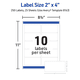 thumbnail image 2 of 250 Etiquetas Adhesivas Avery Inkjet 50x100 mm Blanca 25hjs, 2 of 8