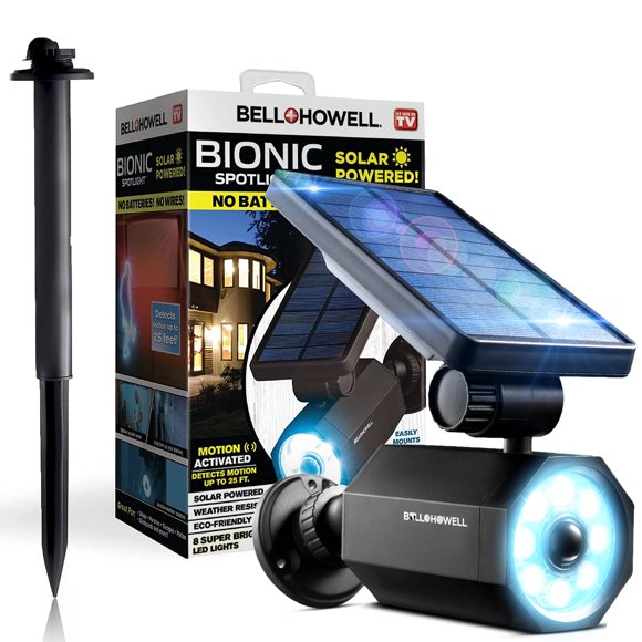 Foco Solar Bell+Howell Bionic Deluxe con Sensor de Movimiento de 7,5 m