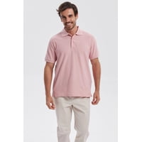 Fashionspark - Polera Hombre Piqué Básica Lisa Palo Rosa