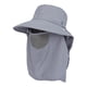 thumbnail image 2 of Sombrero Para El Sol Con Solapa Para El Cuello Y Cubre La Cara, Sombrero De Pesca Para Acampar, Gris Claro, 2 of 5