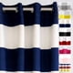 thumbnail image 2 of Cortinas DriftAway a Rayas Navales para Oscurecer Habitación de Dormitorio, 2 of 9