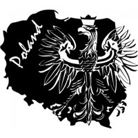 Rienda Libre Graphics - Decomural Poland Map White Eagle Ws-32869