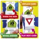 thumbnail image 4 of Juego de cartas con 100 imágenes de señales de tráfico estadounidenses con funda deslizante para niños mayores de 6 años, 4 of 9