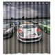 thumbnail image 1 of Cortina de ducha de coche de carreras con ganchos, tamaño 66 x 72 pulgadas, 1 of 3