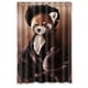 thumbnail image 1 of Cortina de ducha de bebé panda con ganchos (48 x 72 pulgadas), 1 of 3
