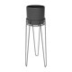 thumbnail image 1 of Maceta De Metal Con Soporte Decorativa Para Aniversario, Cumpleaños, Celebración, Color Negro, 1 of 5
