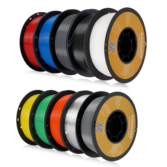 Filamento para impresora 3D Kingroon PLA de 1,75 mm, 10 kg, diez colores