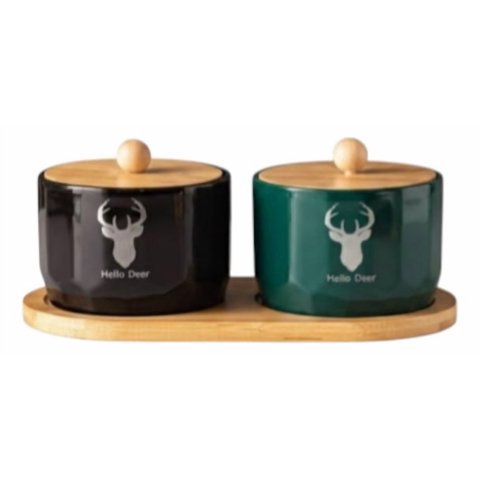 Genérico - Set 2 Frascos Almacenamiento Contenedor Encanto Natural Jhn