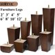 thumbnail image 3 of Wood Furniture Legs 3 inch Sofa Legs Pack of 4 Square Couch, 3 of 3