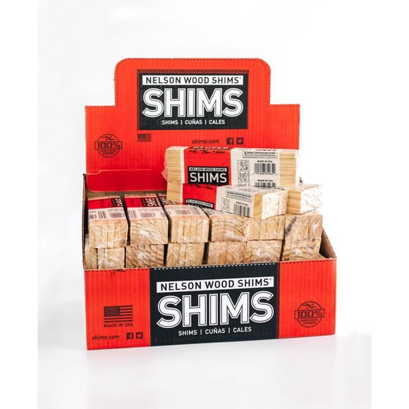 Cuñas de madera Shim Nelson Wood, paquete de 12 unidades, 1.5 x 8 pulgadas