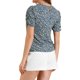 thumbnail image 3 of INSPIRE CHIC Blusa Floral de Mujer con Cuello Redondo y Mangas Cortas, Azul XL, 3 of 7