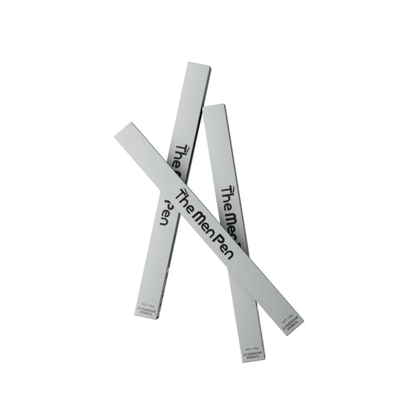 Lápiz de cejas The Men Pen impermeable negro - paquete de 3
