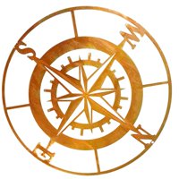 Bothyi - Decoración De Pared Con Brújula Náutica Envejecida Para Dormitorio De Oficina De Granja