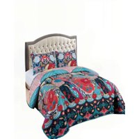 Genérico - Cubrecama De Verano Con Diseno Y Pompon King Multicolor