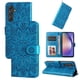 thumbnail image 2 of Funda tipo cartera FOXDOCK para Samsung Galaxy A55 , diseño girasol en relieve, cuero PU, cierre magnético, soporte y tarjetero, 2 of 5