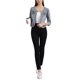 thumbnail image 2 of Chaquetas de Jean de Mezclilla Recortadas sin Cuello de Manga 3/4 para Mujer INSPIRE CHIC Gris Humo L, 2 of 6