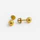 thumbnail image 2 of Aros Bolita 10mm N8 Oro 18k Atornillados 2.2gr Regalo Mujer Dorado, 2 of 5