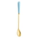 thumbnail image 1 of XmhyTop 2 piezas Cucharas para Postres de Acero Inoxidable Oro Azul, 17.5x2.4 cm - Ideal para Helados, Flanes y Decoración de Postres, 1 of 5
