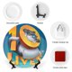 thumbnail image 3 of 10 vidas Plato decorativo de porcelana fina (bone china), plato decorativo de cerámica para hogar, oficina, soporte de pared, platos decorativos para dormitorio - 6 pulgadas (15 cm), 3 of 6