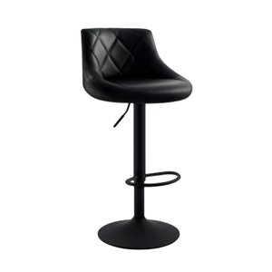 Global Latin Group - Piso Bar Taburete Base Negra Giratorio Y Ajustable