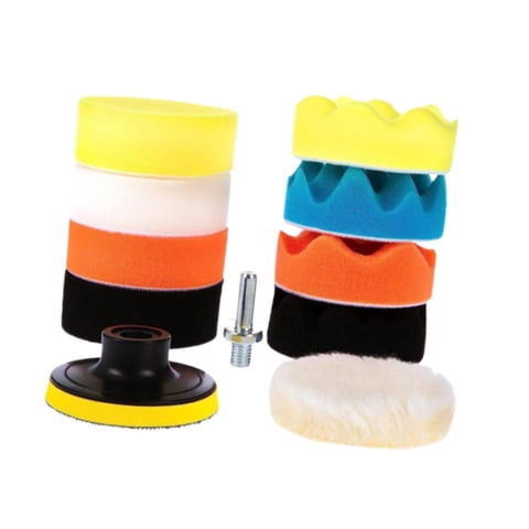 Ioensy - 11X Almohadillas De Pulido De Espuma Para Taladro Eléctrico Doméstico Kit De Almohadillas De Esponja Para Pulir 4 Pulgadas