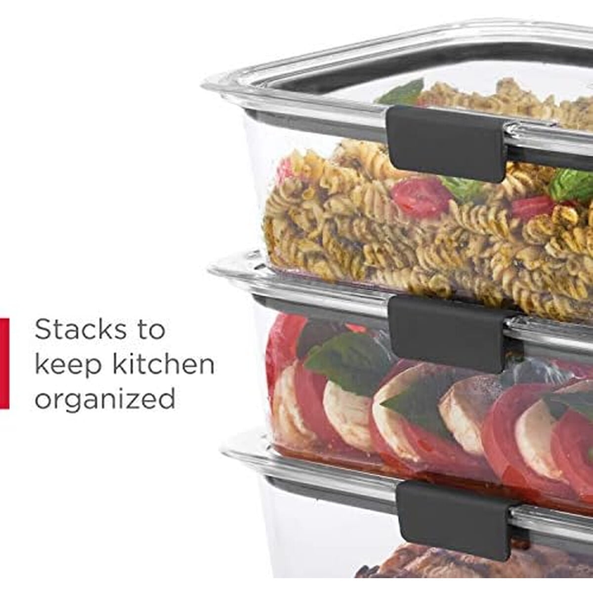 Set Contenedores Rubbermaid Brilliance 9.6 Tazas Bpa Free X2