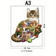 thumbnail image 1 of Wooden Jigsaw Puzzle, Wooden Puzzles For Adults, Animal Shaped Puzzles, Magic Puzzles, Unique Irregular Shaped Wood Puzzles(Cat Labor), 1 of 2