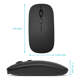 thumbnail image 4 of Mouse Inalámbrico Bluetooth Recargable con 2.4GHz – Conexión Dual, Silencioso, Ergonómico, Para Tablet, Laptop o PC – Color Negro, 4 of 7