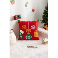 Todo Hogar Santiago De Chile - Cojín Navideño Con Diseño Bordado - D08