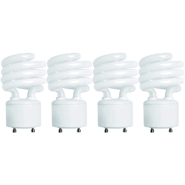 Bombilla CFL KOR de 13 W (equivalente a 60 W), 4100 K, color blanco frío, paquete de 4